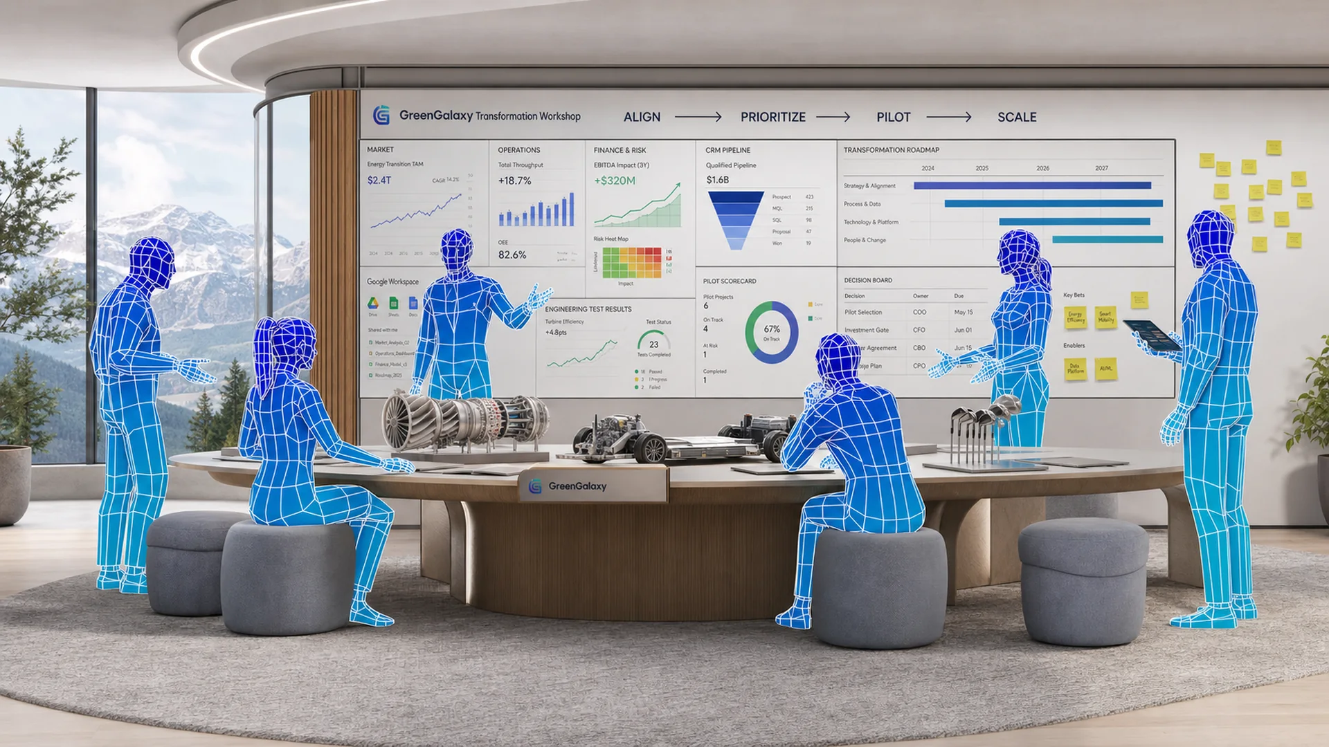 Enterprise XR workflow visual for Enterprise buyers, HR, IT, sales enablement and product teams