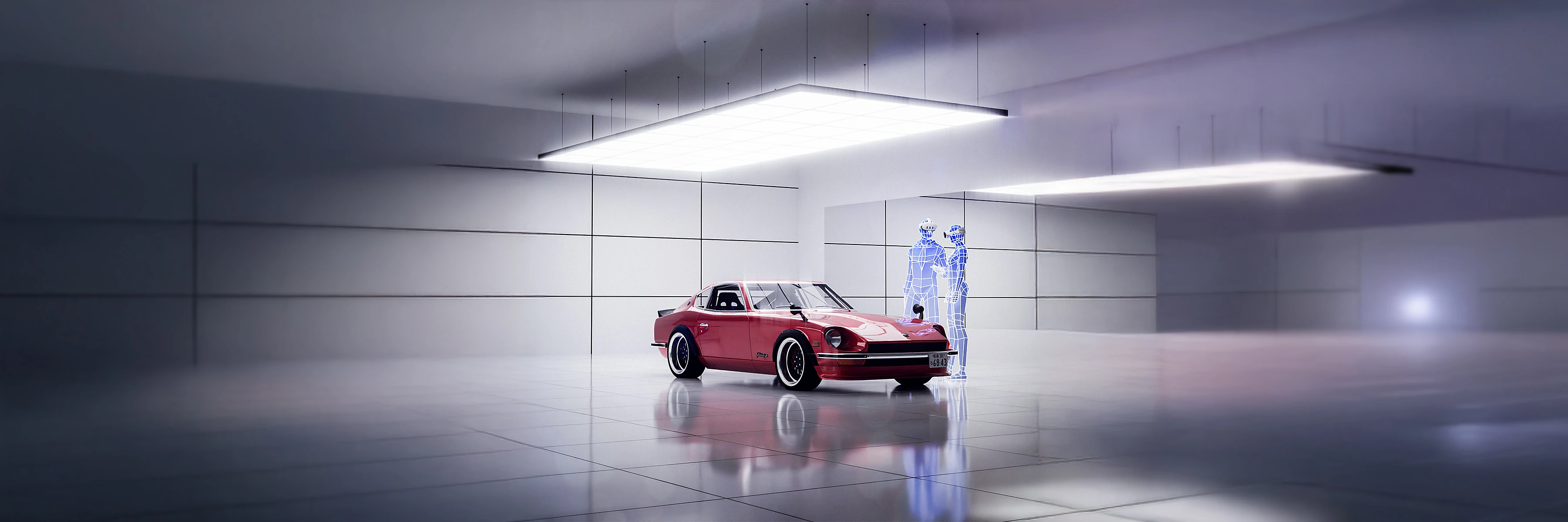 Showroom-style spatial environment for presenting products